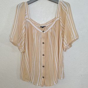 a.n.a. Orange Stripe Top